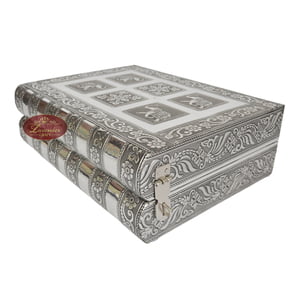 Antique Look Premium Wooden Handmade 2-Roll Bangle Box